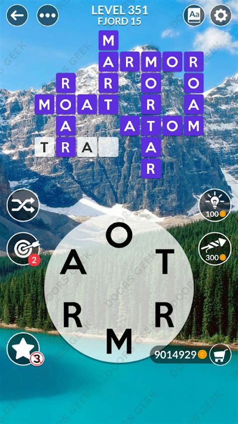 Wordscapes Level 351 Answers .